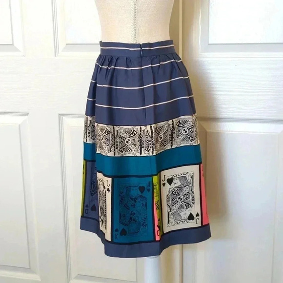 Anthropologie Pinochle Playing card Skirt - Picture 5 of 7